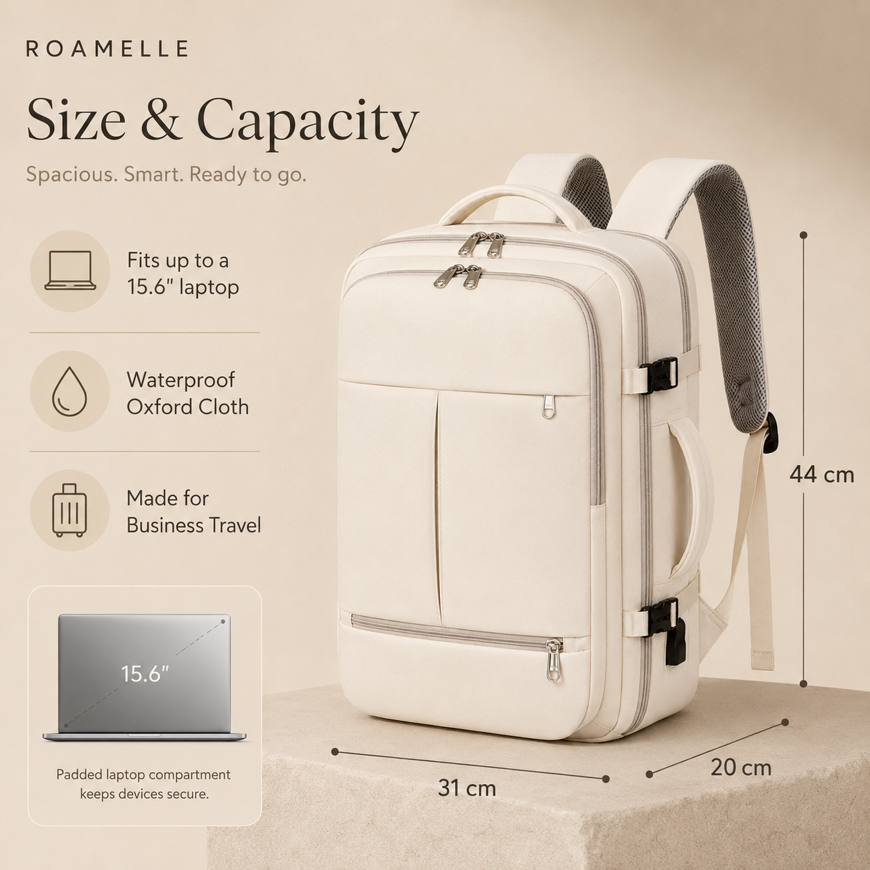 Roamelle Carry-On Travel Backpack