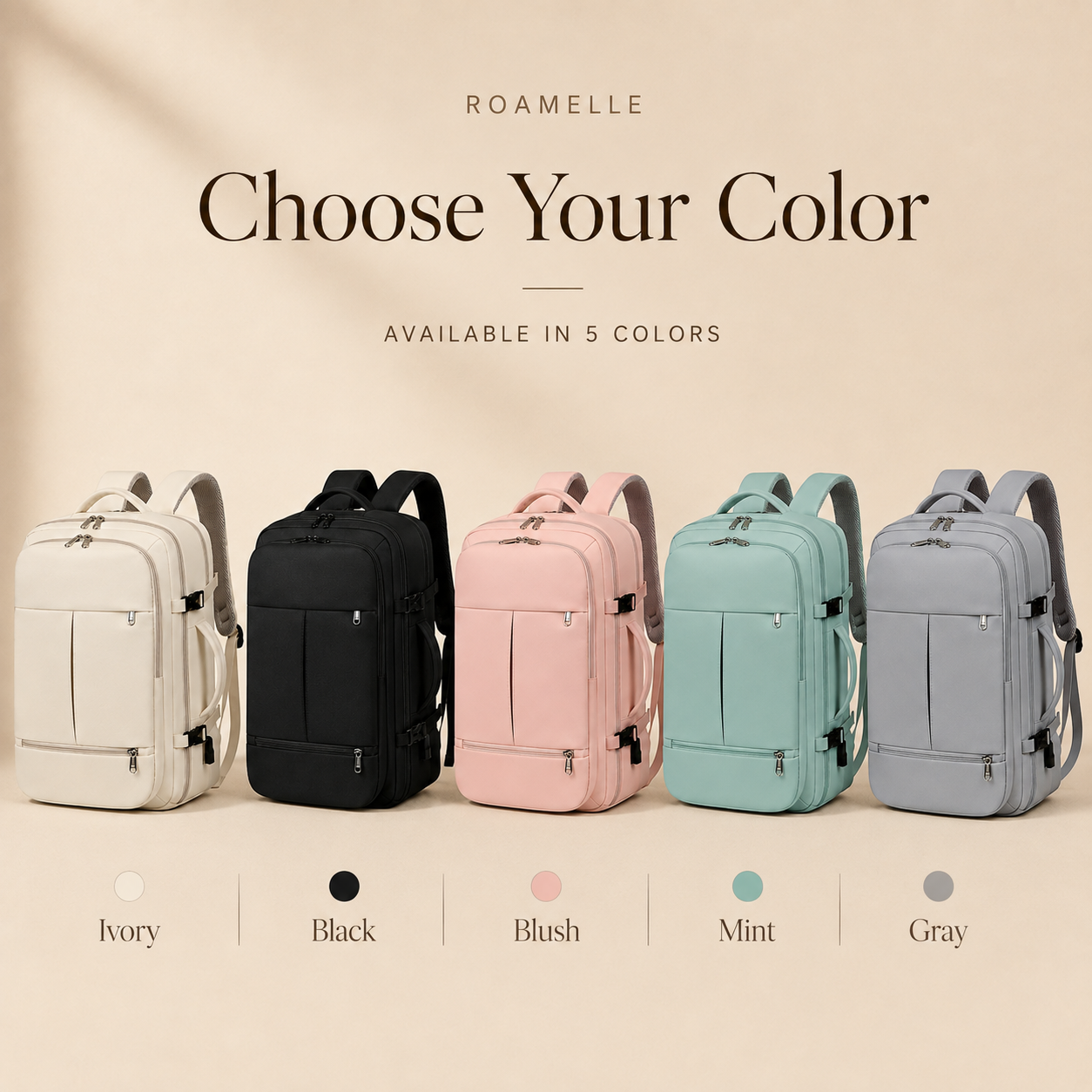 Roamelle Carry-On Travel Backpack
