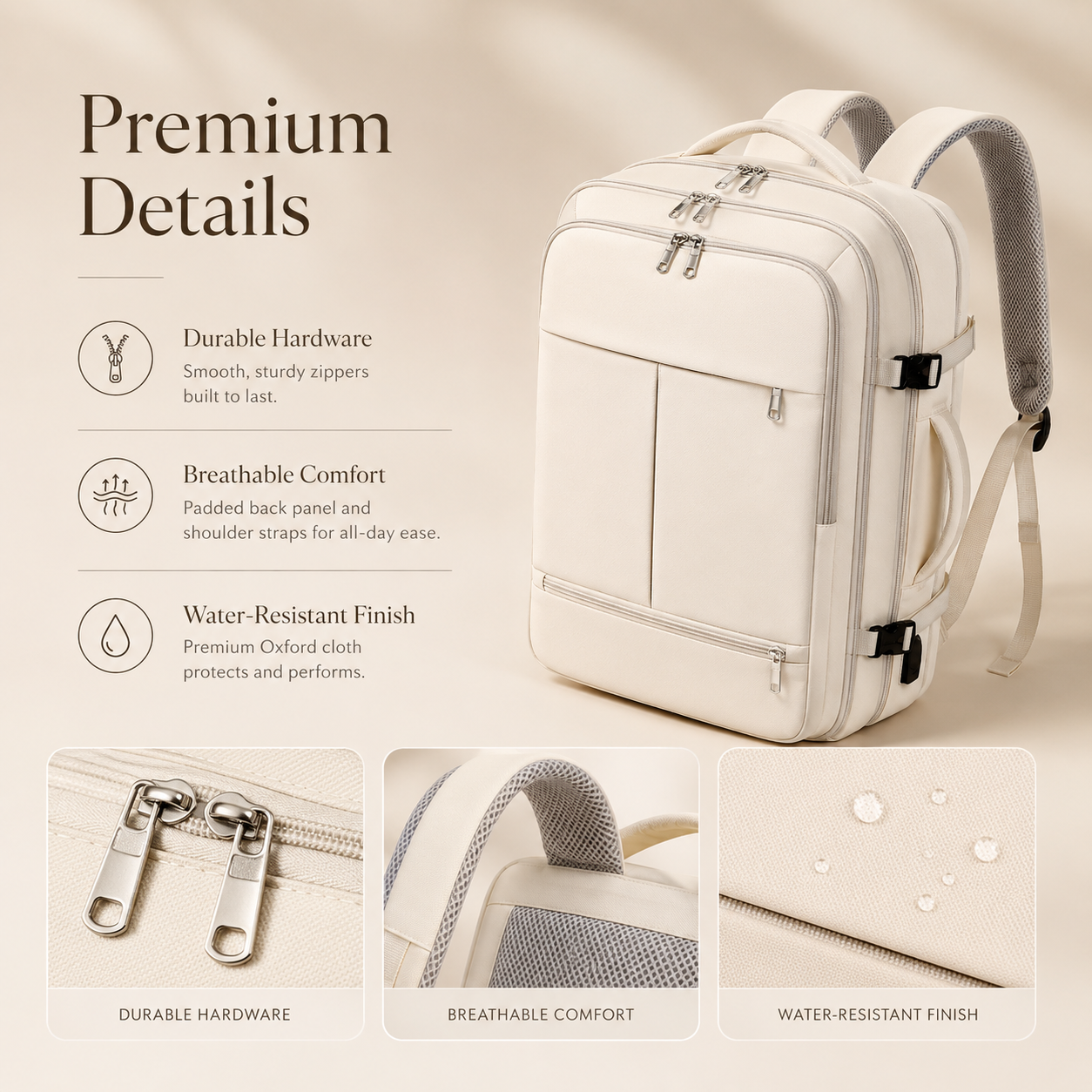 Roamelle Carry-On Travel Backpack